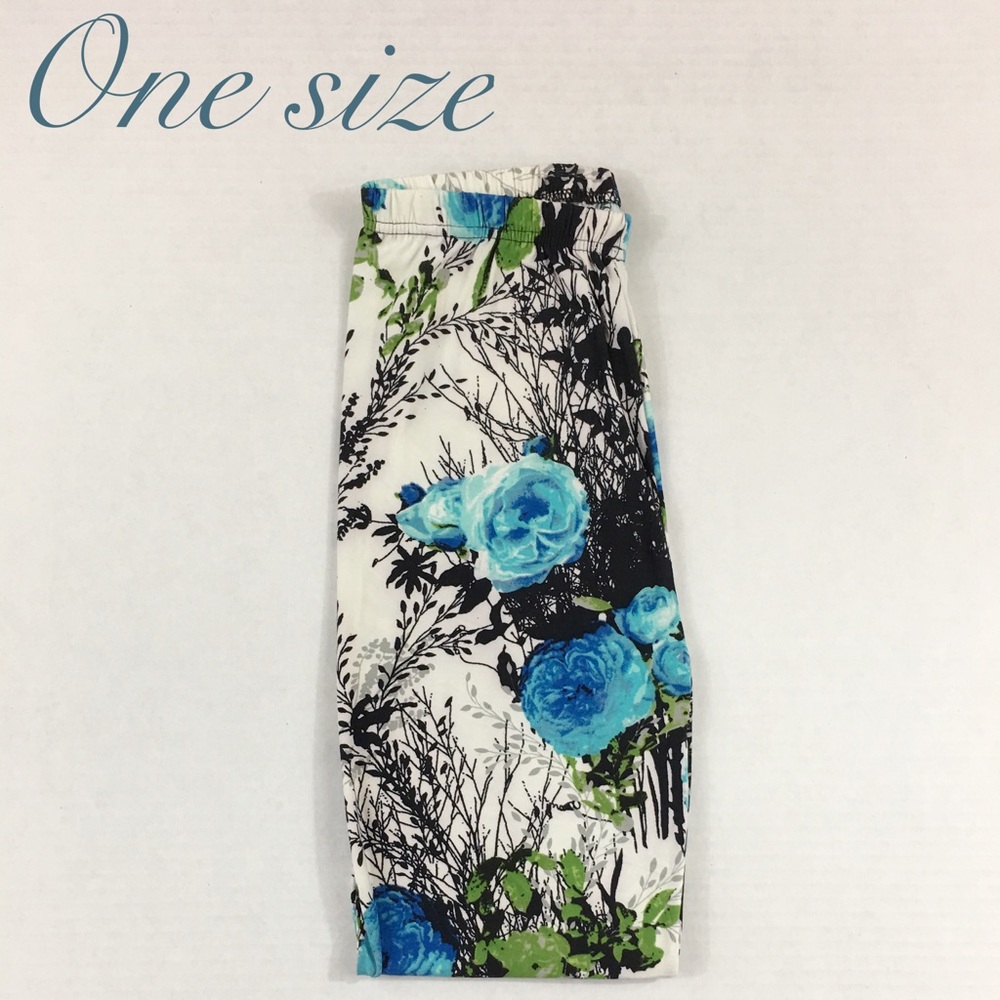 One Size Floral Buttery Soft Leggings